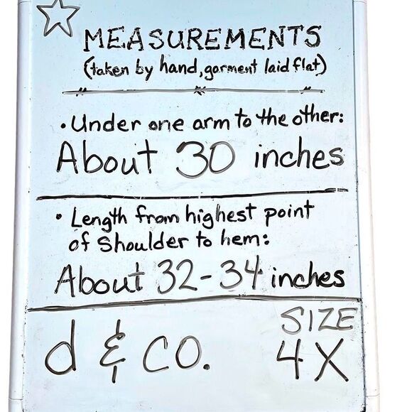 d & co. Botanical print soft 3/4 sleeve top size 4X - Picture 9 of 9